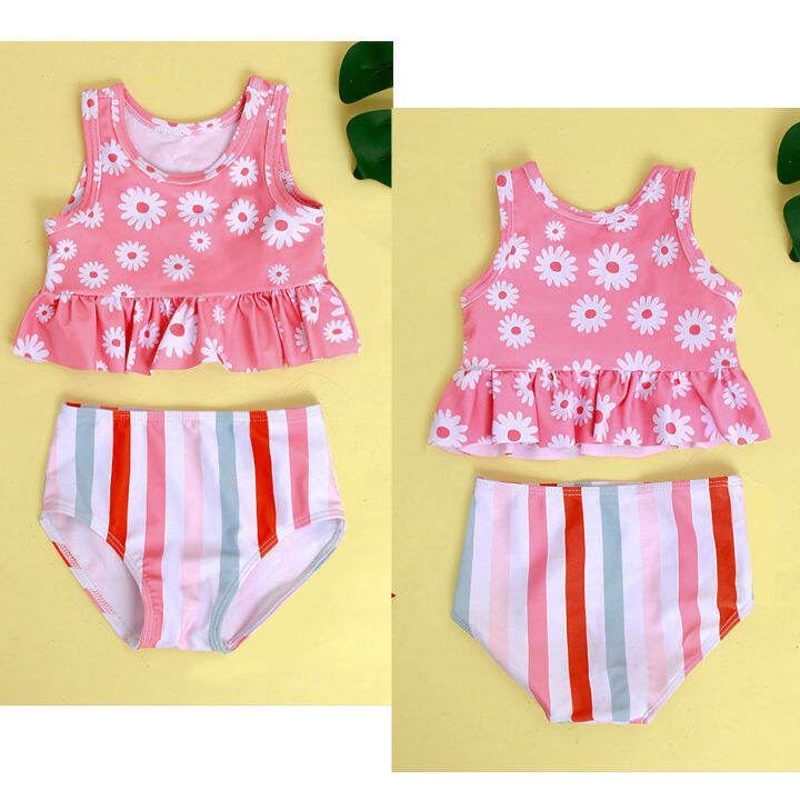ชุดเด็กทารกเด็ก-สายรัด-ruffles-ชายหาด2ชิ้นชุดเด็กฤดูร้อนทะเลเสื้อผ้าสาวสีชมพูสีขาวสระว่ายน้ำชุดว่ายน้ำ2023ชุดว่ายน้ำใหม่