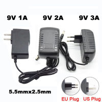 AC TO DC 110-240V อะแดปเตอร์ 9V 1A 2A 3A แหล่งจ่ายไฟ Converter สำหรับแถบ LED กล้องวงจรปิดกล้อง US EU Plug-hvfmm7520