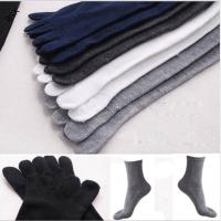 QianXing Shop Winter Fashion Five Finger Toe Socks Men Middle Tube Sports Running