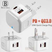 QC3.0ปลั๊กสหรัฐฯยุโรปสหราชอาณาจักร PD 20W ชาร์จเร็วเครื่องชาร์จ USB ที่รวดเร็วที่ชาร์จแทปเล็ตโทรศัพท์มือถือติดผนังอเนกประสงค์สำหรับ12