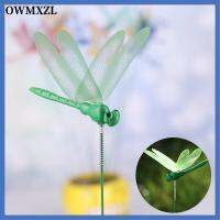 OWMXZL 5/10PCS หัตถกรรม เครื่องประดับสนามหญ้า ลาน ผีเสื้อจำลอง ด้วย Stem แมลงปอประดิษฐ์ แท่งบาง