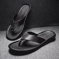 {Puffy menswear}Qmairie Flip Flop หนังผู้ชายรองเท้าแตะฤดูร้อนแบรนด์ชั้นนำแฟชั่นผู้ชาย Designer รองเท้าแตะชายหาดคุณภาพสูงขนาดใหญ่49 50