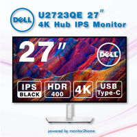 Dell U2723QE UltraSharp 4K USB-C Hub Monitor - 27-inch QHD (3840 x 2160) 60Hz Display, 5ms Response Time, 100% sRGB, Height/Tilt/Swivel/Pivot Adjustable, 1.07 Billion Colors - Platinum Silver