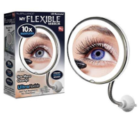 Magnification Flexible Mirror Round Suction Cup with Benda กระจกเเต่งหน้า กระจกขยายx10