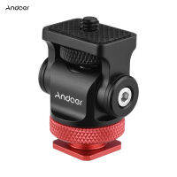 Andoer 360 Rotatable Camera Monitor Cold Shoe Mount Adapter Head With 14 "Inter Allen Wrench For Monitor LED Light Mounting