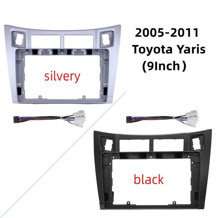 แผงแดชบอร์ดวิทยุสเตอริโอ-9-นิ้ว-สําหรับ-toyota-yaris-2005-2011-mp5