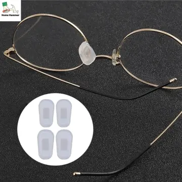 10Pairs Air Chamber Oval Silicone Soft Anti Slip Support Nose Pads Screw-in  for Eyeglasses Nosepads