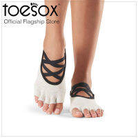 ToeSox โทซอคส์ ถุงเท้ากันลื่นแยกนิ้วสายไขว้ รุ่น Elle เปิดนิ้วเท้า