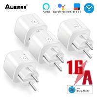 16A EU Tuya WiFi Smart Plug With Power Monitor Smart Life APP Timer Remote Smart Power Socket via Google Home Alexa Yandex Alice Ratchets Sockets