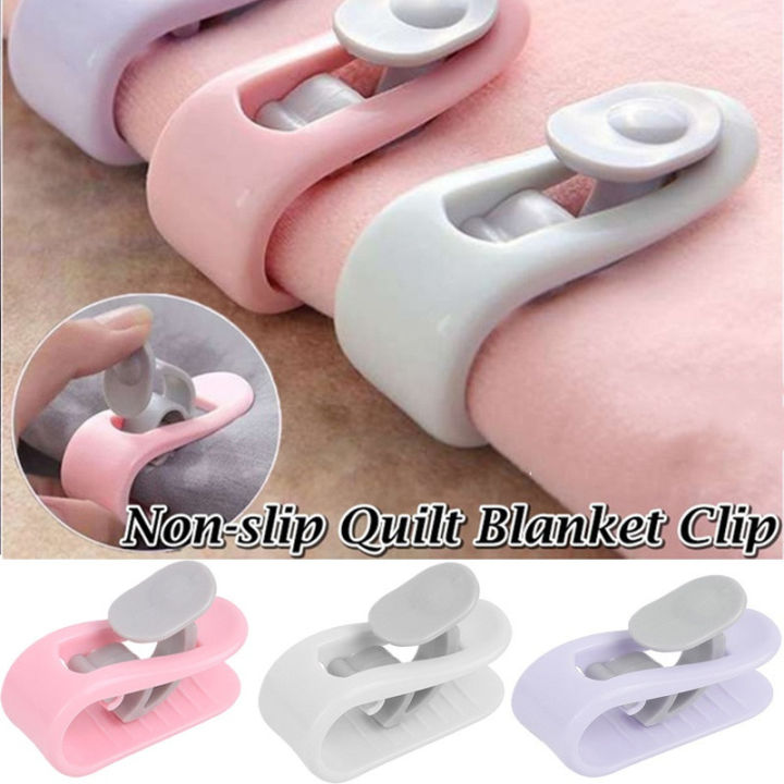 4Pcs Non-slip Quilt Blanket Clip Duvet Quilt Clips Plastic Blankets  Fastener Clip Cover Duvet Sheet Fixer Sleep Anti-run Device