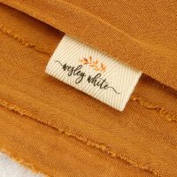 Custom Twill Labels Free shipping  plant labels sewing accessories 30x50mm brand tags folding labels Labels for clothes(xw5595) Stickers Labels