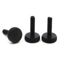 1-10pcs Black Carbon Steel Flat Head Thumb Screw M3 M4 M5 M6 M8 M10 Hand Tighten Computer Screws Bolt DIN653 GB835