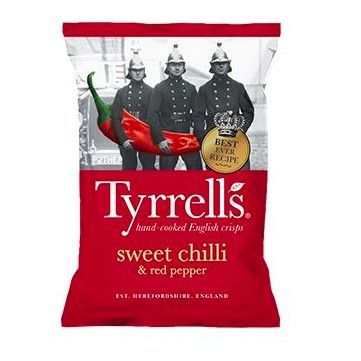 📌 Tyrrells Sweet Chilli &amp; Red Pepper Chips 150g (จำนวน 1 ชิ้น)
