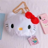 กระเป๋า Hello Kitty งานป้าย sanrio แบบสะพาย cross body สายสะพายเป็นโซ่ทอง? เพิ่มความน่ารัก สดใส ดูเก๋ ขนาด 16*22 cm