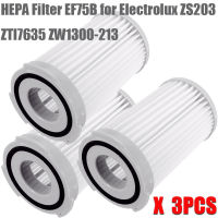 ตลับหมึกเครื่องดูดฝุ่นหุ่นยนต์ล้างทำความสะอาดได้3ชิ้น Ef75b ตัวกรอง Hepa สำหรับ Electrolux Zs203 Zti7635 Zw1300-213อะไหล่ทดแทน