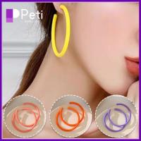 PETI JEWELLERY 1 pair กลมกลมๆ ต่างหูแบบวงกลม เครื่องประดับอัญมณีอัญมณี อะคริลิค ต่างหูอะคริลิค ของใหม่ วงกลมวงกลม อุปกรณ์เสริมยอดนิยม ของขวัญสำหรับเด็ก