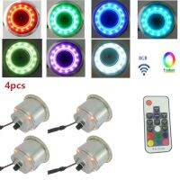 4ชิ้น8สี RGB LED ถ้วยผู้ถือเครื่องดื่มที่มีการควบคุมระยะไกลสำหรับเรือยอชท์รถบรรทุกรถพาร์ทเมนท์ RV