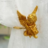 ปฏิรูป1คู่ U FORA Gancho Resina Gold Angel Holdbacks ติดผนังตกแต่งแขวน Para Sala De Estar