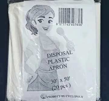 50/100 pcs Disposable Plastic Aprons Eco Flat Pack Protection Body  Polythene Clear