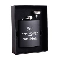 【CW】 8Oz Hip Flask Alcohol Bottle Engraved Wine Drink Pot Whiskey Flagon   Funnel Male Small