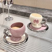 Genuine Original High-end Creative Nordic light luxury high-value ins coffee cup and saucer exquisite English afternoon tea tableware ceramic cup and saucer