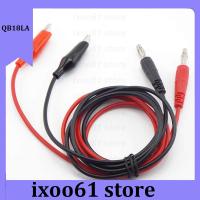 ixoo61 store 1M Dual Alligator Clip Crocodile Lead to 4mm Banana Connector Oscilloscope for Test Probe Electrical Cable Red Black