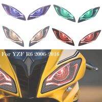 ✐สติกเกอร์ติดไฟหน้ารถจักรยานยนต์ ¤ สำหรับยามาฮ่า YZFR6 2010 YZF-R6 2006-2016 YZF R6 2012 2011 2008 Decals หลอดไฟหน้า Pegatinas 3D Guard