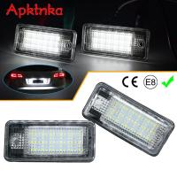 Apltnka 2Pcs 18 LED ใบอนุญาตจำนวนแผ่นโคมไฟสำหรับ Audi A3 S3 A4 S4 B6 A8 A6 C6 S6 Q7 D3 RS4 RS6 Plus Quattro