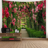 Arched Flower Path Tapestry For Bedroom Plant Wall Hanging Large Cheap Hippie Tapestries Art Wall Fabric Ceiling Home Decor