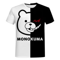 Danganronpa Monokuma เสื้อยืดอะนิเมะเกมการพิมพ์ 3D Street Wear ผู้ชายสบาย ๆ แฟชั่นพลัสขนาดเสื้อยืดฮาราจูกุเด็กเสื้อยืด XS-5XL