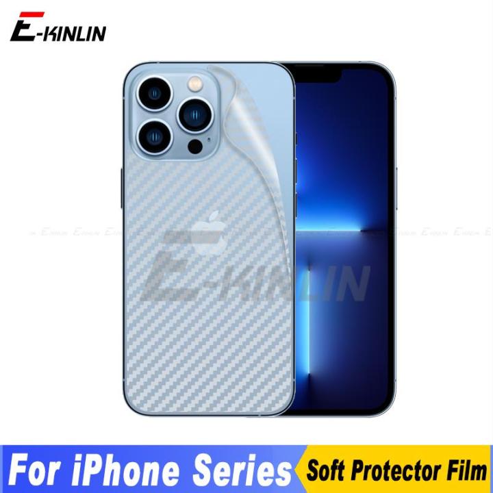 Carbon Fiber Back Cover Screen Protector For iPhone 13 12 mini 11 Pro XS Max XR X SE  8 7 6 6S Plus SE2 Protective Film