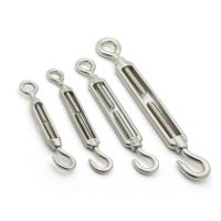 【☂】 vkysdo 1Pcs M4/M5/M6/M8 304SS Turnbuckle Bolt Hook Rigging Eye สกรูลวดเชือก Tensioning Tightener แน่น Connector