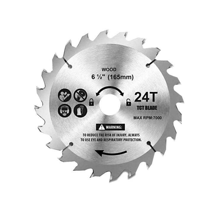 keykits61/2Inch 165 mm TCT Circular Saw Blades, 24 Teeth Wood