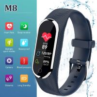 「Dark blue watch」 M8Watch ผู้ชายผู้หญิง Sportsband Fitpro รุ่น Musicrate Take ForIOSBand 6