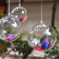 HOT SALE New Decor Xmas Tree Baubles Round Trinket Hanging Ball Clear Christmas