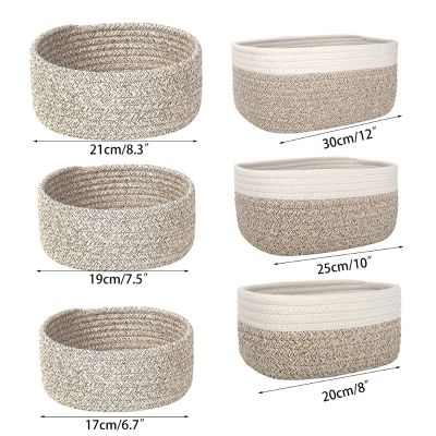 Hand Cotton Rope Food Storage Severing Tray for Breakfast Snack Sundries Dining Room Display Decor