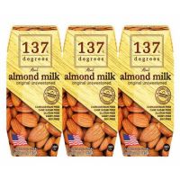 นมอัลมอนด์ สูตรไม่หวาน 137 Degree Unsweetened Almond Milk ตรา 137 ดีกรี ขนาด 180 มล. (แพค 3 กล่อง) (05-7486)