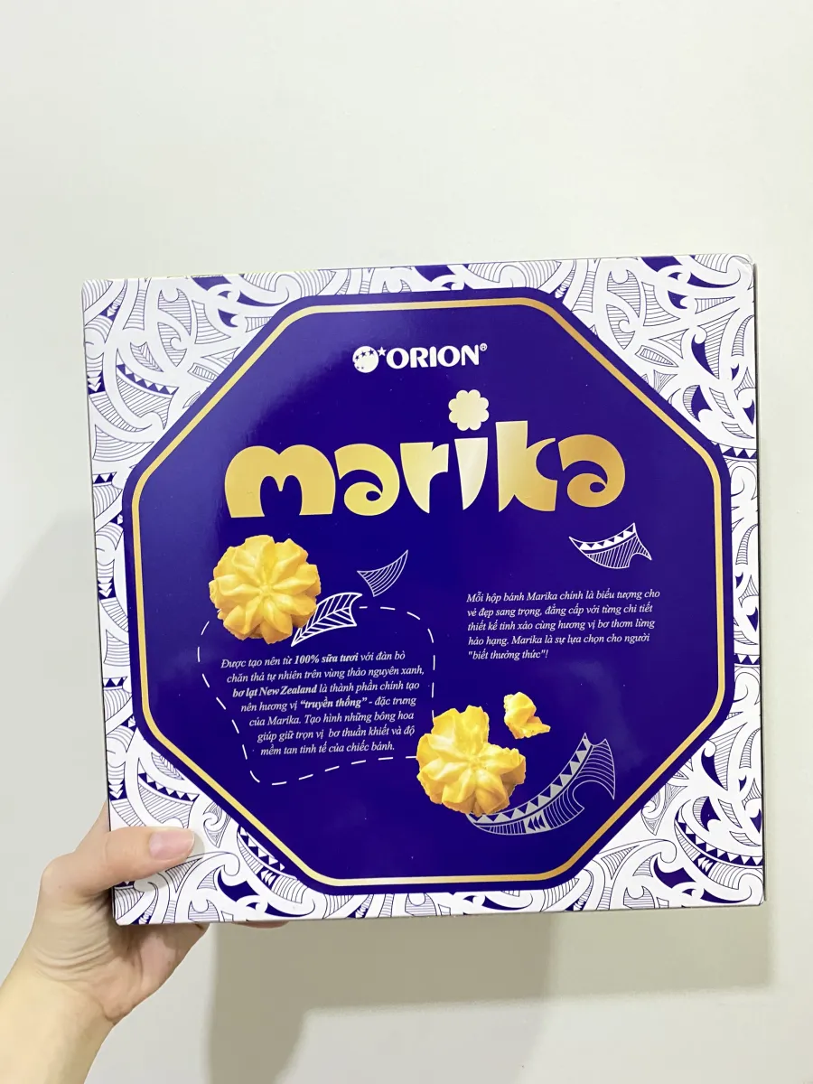 Hộp Quà Orion Bánh Quy Hoa Bơ Tự Nhiên Marika (Hộp 24 cái + túi ...