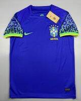 เสื้อบอล แฟนบอล ทีมชาติ บราซิล เยือน 2022-23 Brazil Away ฟุตบอลโลก World Cup 2022 สีนำ้เงิน