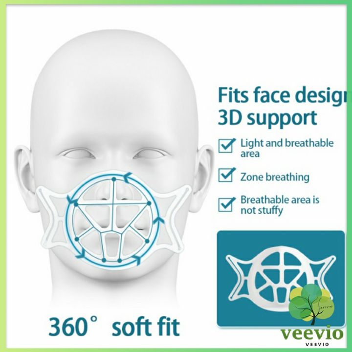 veevio-ซิลิโคนรองแมส-ที่รองหน้ากากอนามัย-ระบายอากาศดี-ซักได้-3d-mask-holder-สปอตสินค้า