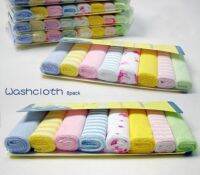 hotx 【cw】 Soft Cotton Baby Infant Newborn Washcloth Kids Feeding Wipes 8pcs