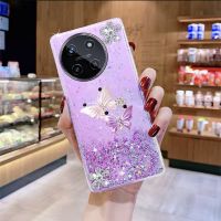 เคสโทรศัพท์มือถือ Realme11 NFC RealmeC51 Realme 11 NFC C51 4G 5G 2023สไตล์คริสตัลส่องแสงเคสผีเสื้อคู่เลื่อมมันวาว Silicagel ฝาหลังโปร่งใส