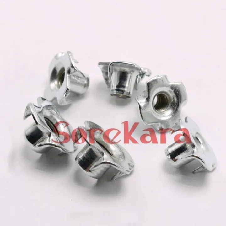 Metric M3 M4 M5 M6 M8 M10 M12 4 Pronged T Nuts Blind Nuts Zinc Plated