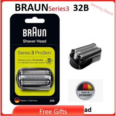 Braun 32B Color Black Shaver and Blade Hammer Shaver Braun Series 3 320 330 340 380 390 3090CC 350CC 320S 330S เทปคาสเซ็ต