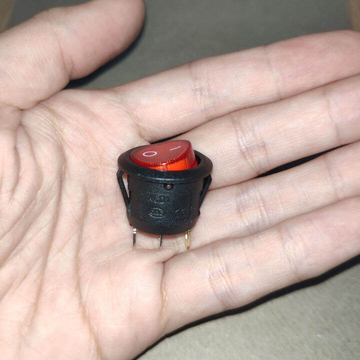 SWITCH ON OFF 3 PIN BULAT LAMPU 5A 250V 10A 125V. SAKELAR 3 KAKI ON OFF ...