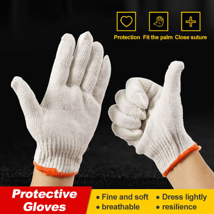 1Pairs Cotton Working Gloves For Construction, Gardening, Fishing Etc ...