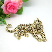 SHINNYGIFTS Metal Materials Enamel Car ornaments Metal crafts Leopard decorative box