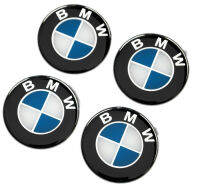 BMW สติ๊กเกอร์ เรซิน กลม นูน sticker ล้อรถ บีเอ็มดับบิว Resins logo โลโก้ (พื้นสีเงินไม่กากเพชร)