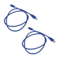 2X Blue Superspeed USB 3.0 Type A Male to Mini B 10 Pin Male Adapter Cable Cord