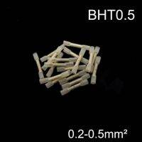 Riccodi 50ชิ้น/ล็อตขั้วต่อเทอร์มินัลบล็อกแบบหุ้มฉนวน Bht5 Bht1 Bht0.5 0.25 6mm2 22-10awg คุณภาพดีเยี่ยม